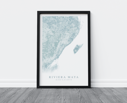 Riviera Maya Map Print