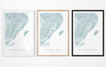 Riviera Maya Map Print