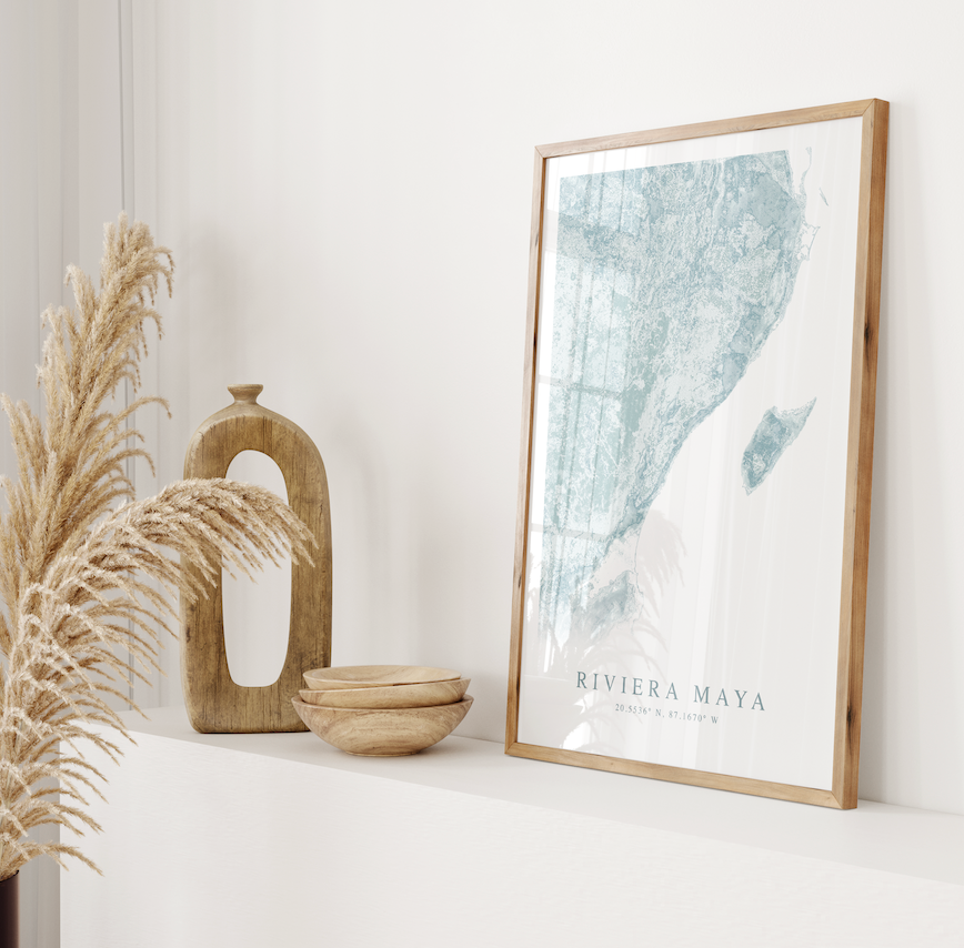 Riviera Maya Map Print