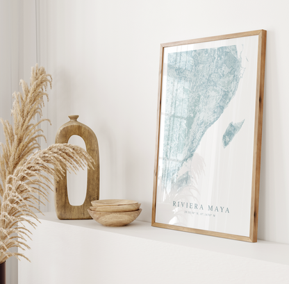 Riviera Maya Map Print