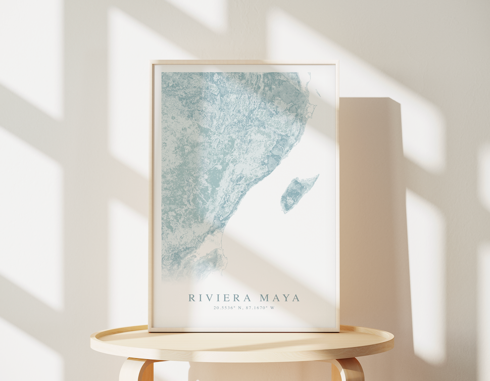Riviera Maya Map Print