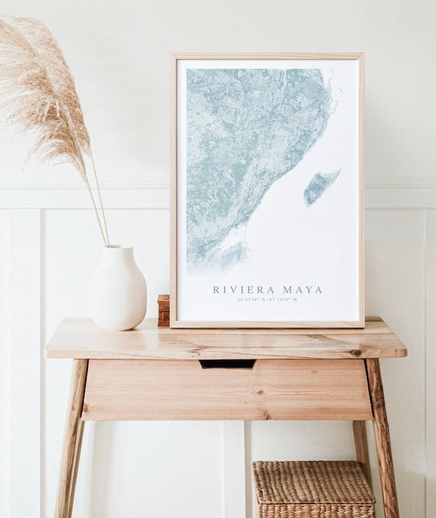 Riviera Maya Map Print