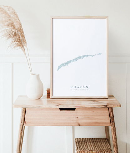 Roatán Honduras Map Print