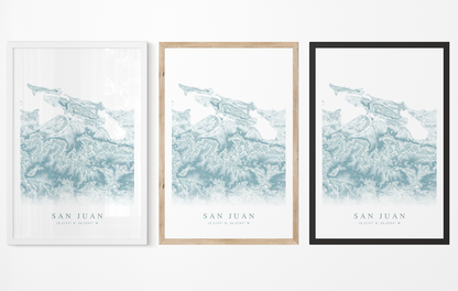 San Juan Map Print