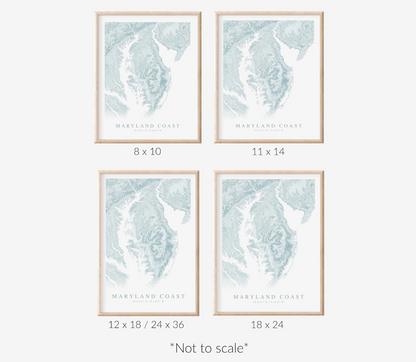 Maryland Coast Map Print