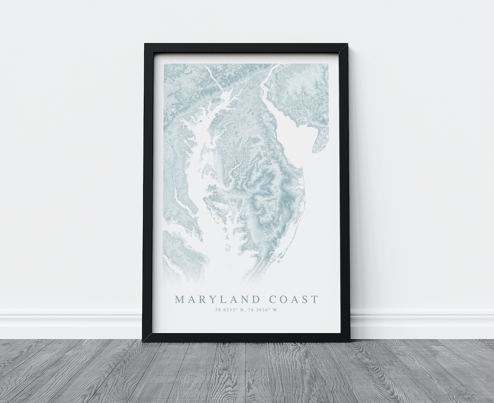 Maryland Coast Map Print