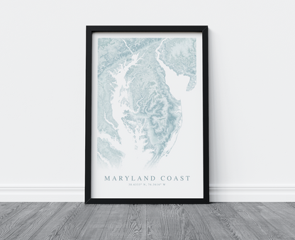 Maryland Coast Map Print