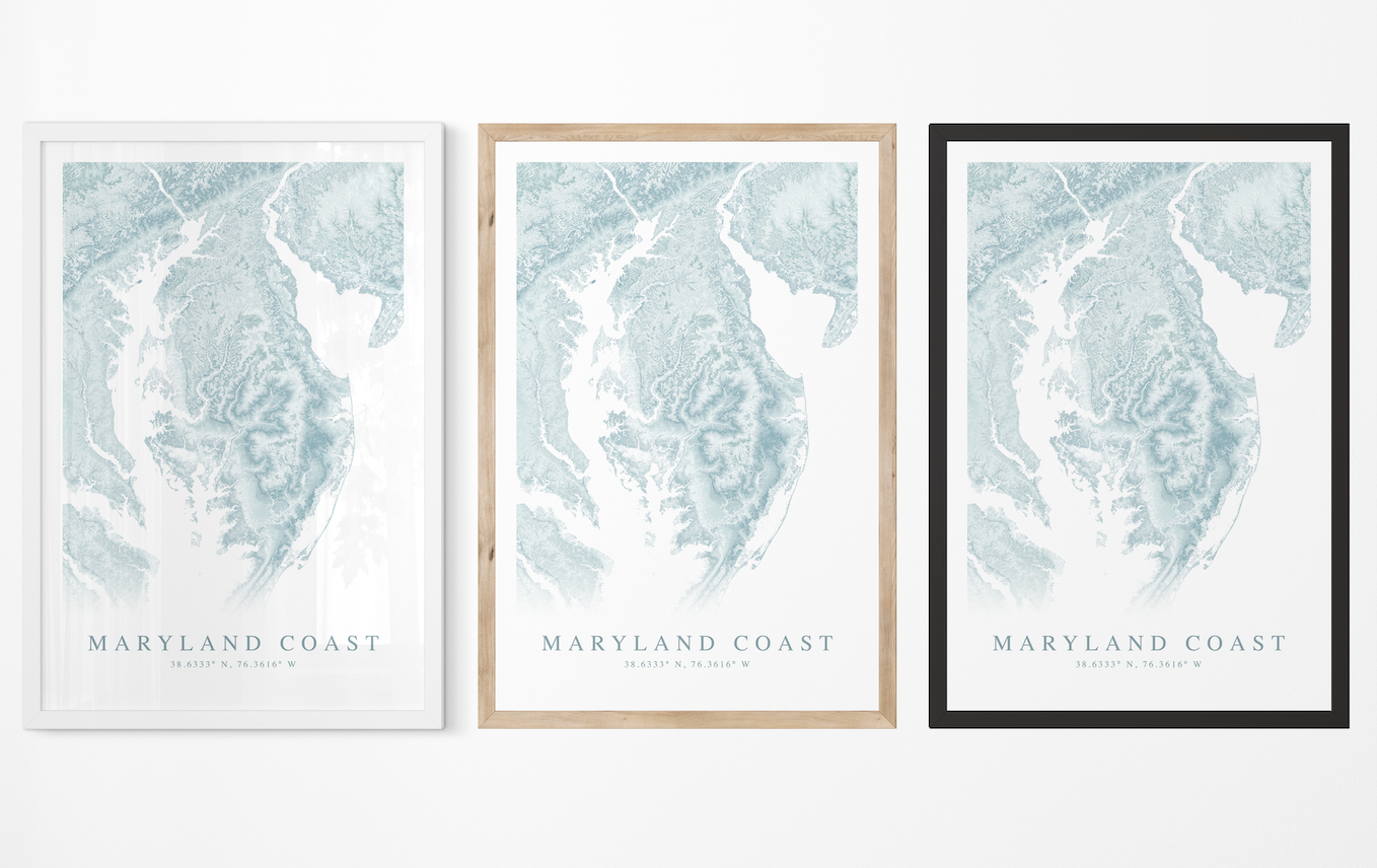 Maryland Coast Map Print