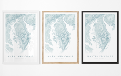Maryland Coast Map Print