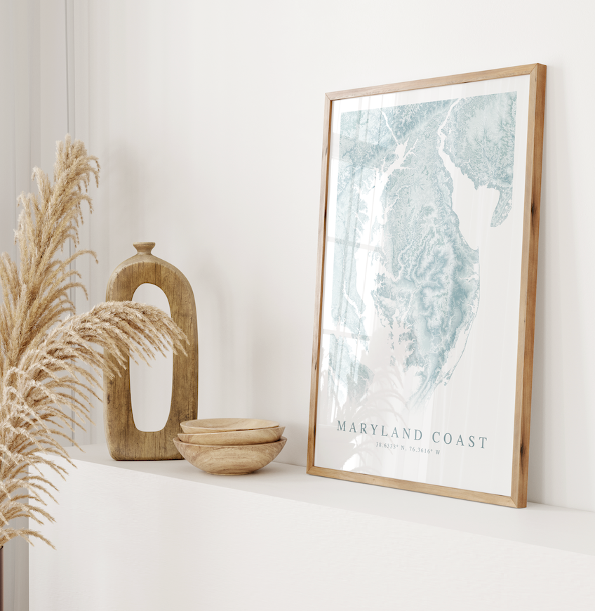 Maryland Coast Map Print