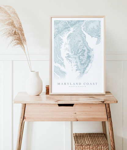 Maryland Coast Map Print
