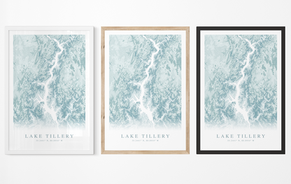 Lake Tillery Map Print