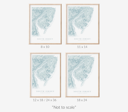 South Jersey Map Print