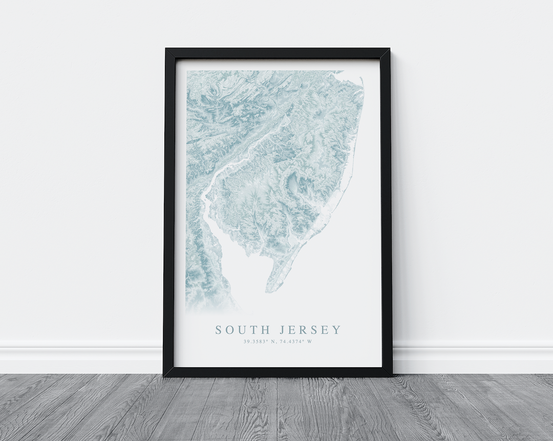 South Jersey Map Print