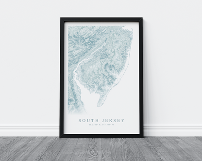 South Jersey Map Print