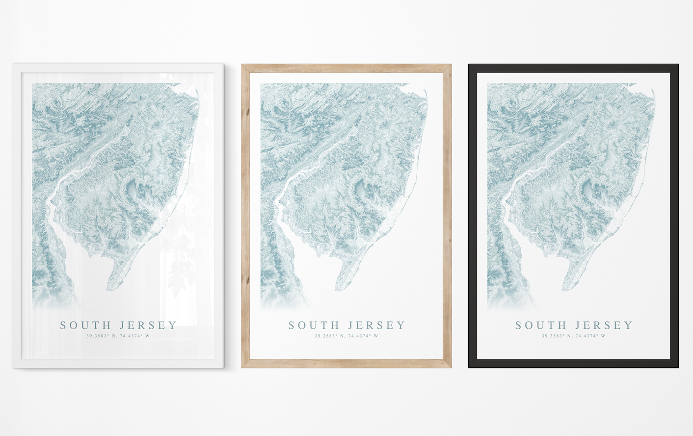 South Jersey Map Print