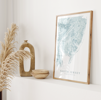 South Jersey Map Print