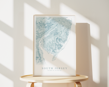 South Jersey Map Print