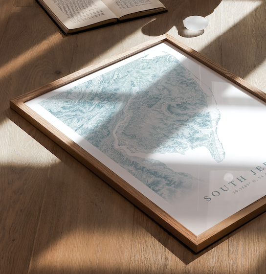 South Jersey Map Print