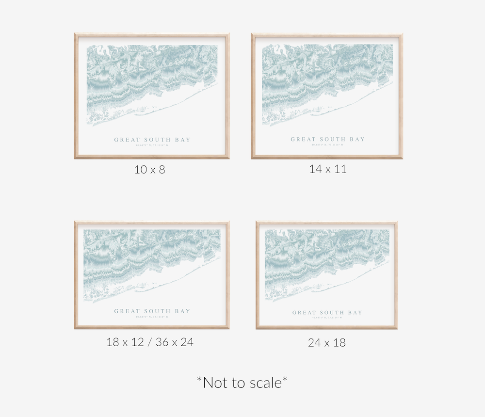 Great South Bay Map Print