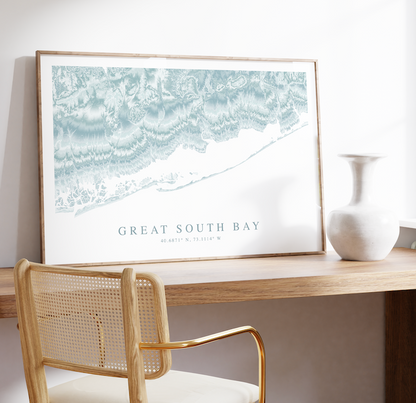Great South Bay Map Print