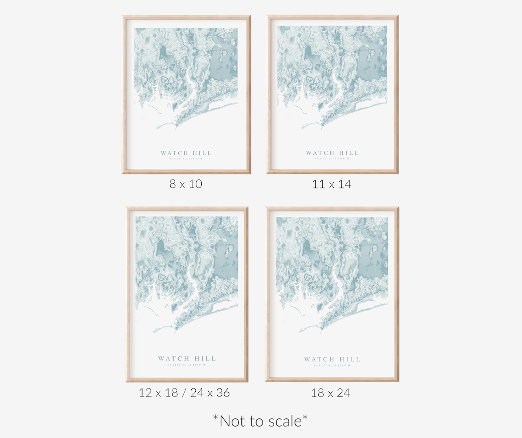 Watch Hill RI Map Print