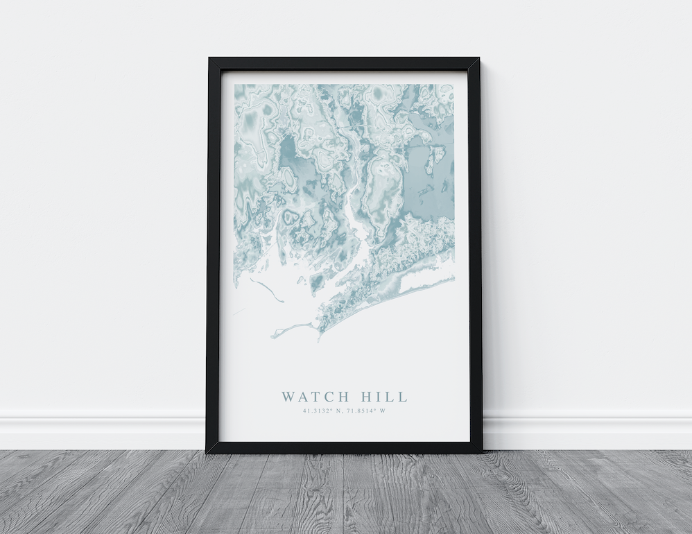 Watch Hill RI Map Print