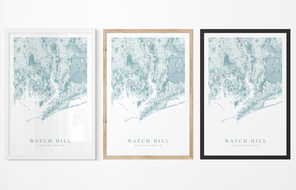 Watch Hill RI Map Print