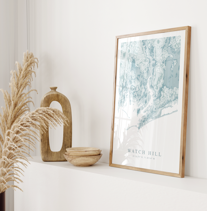 Watch Hill RI Map Print