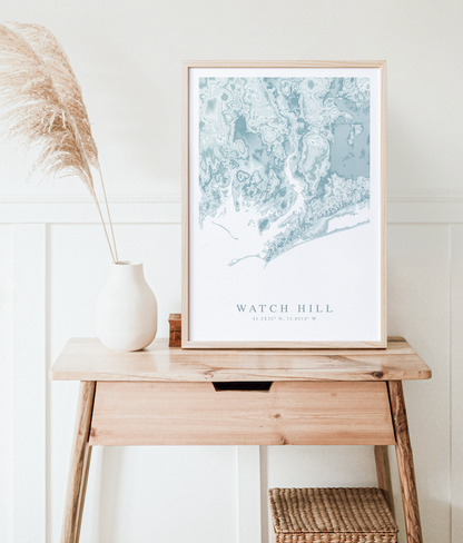 Watch Hill RI Map Print