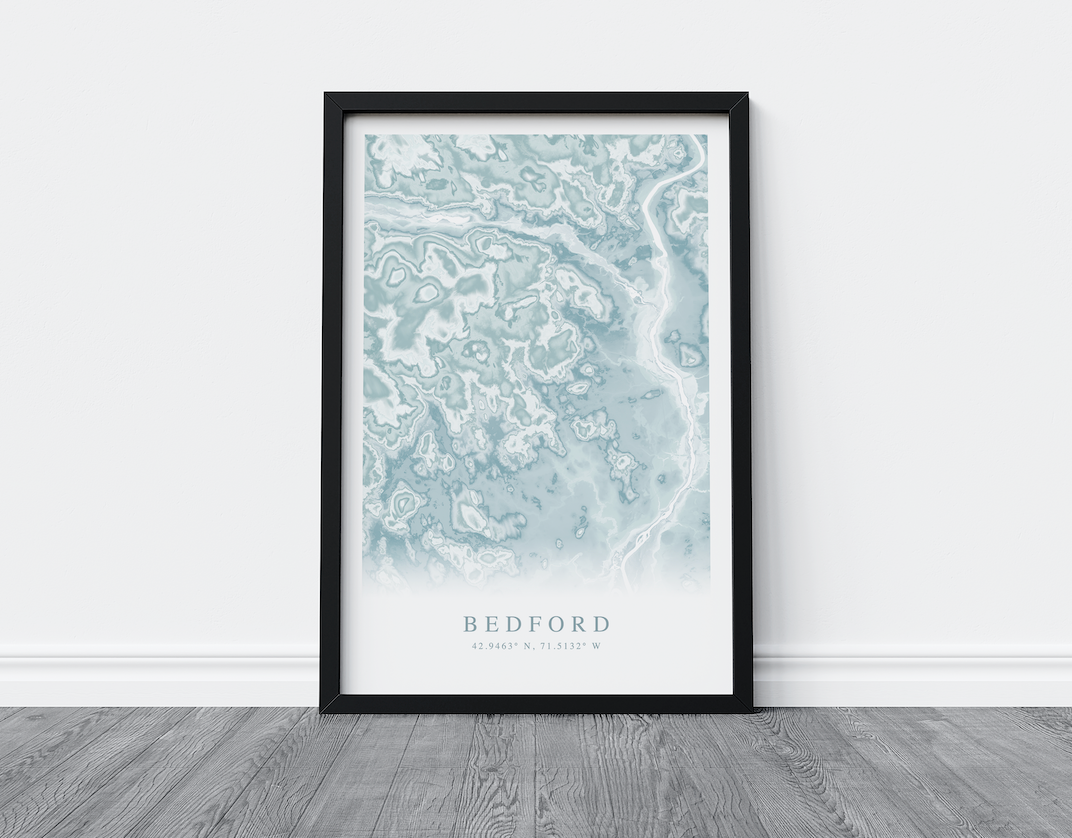 Bedford NH Map Print