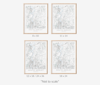 South Hadley Map Print