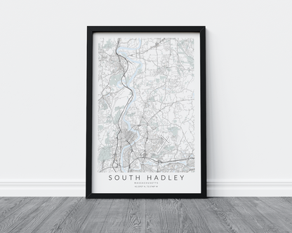South Hadley Map Print