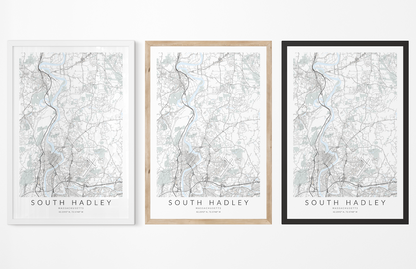 South Hadley Map Print