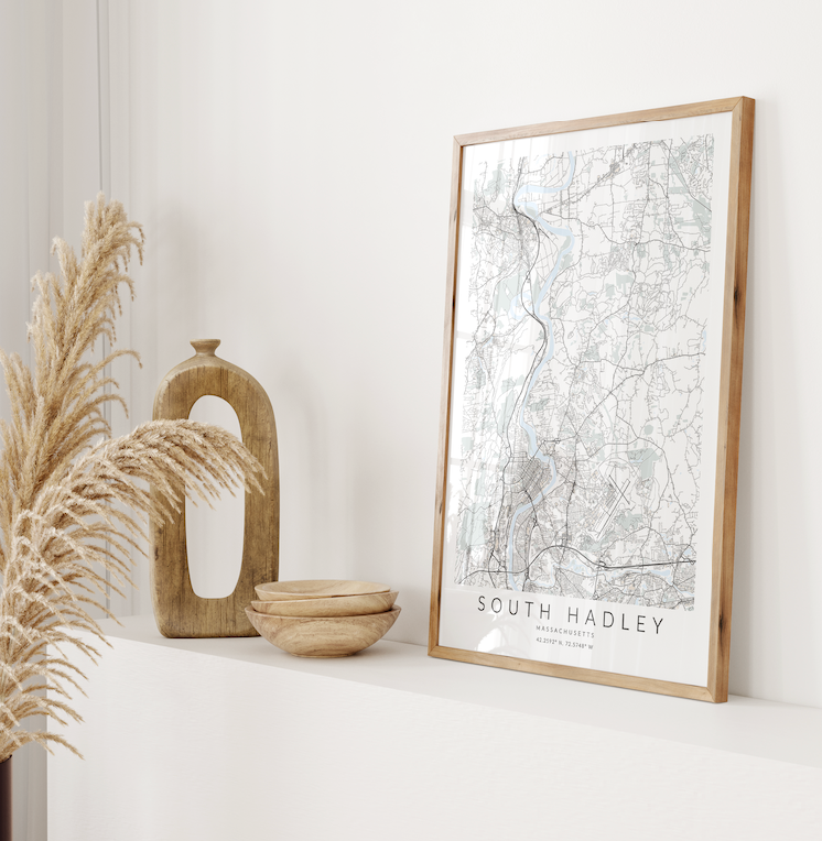 South Hadley Map Print