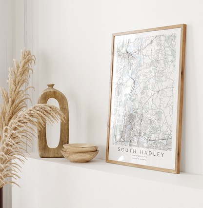 South Hadley Map Print