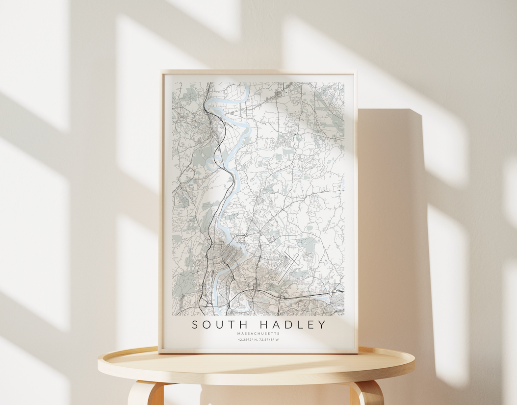 South Hadley Map Print