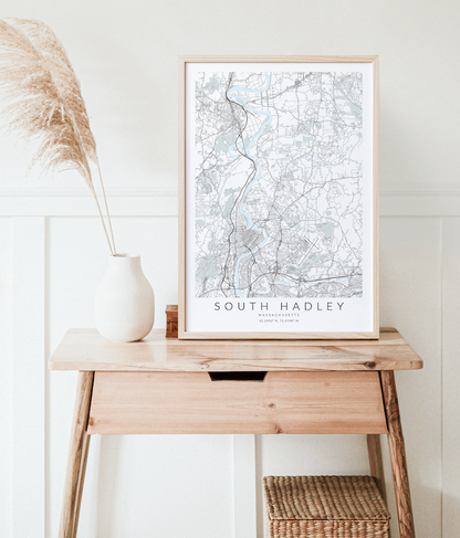 South Hadley Map Print