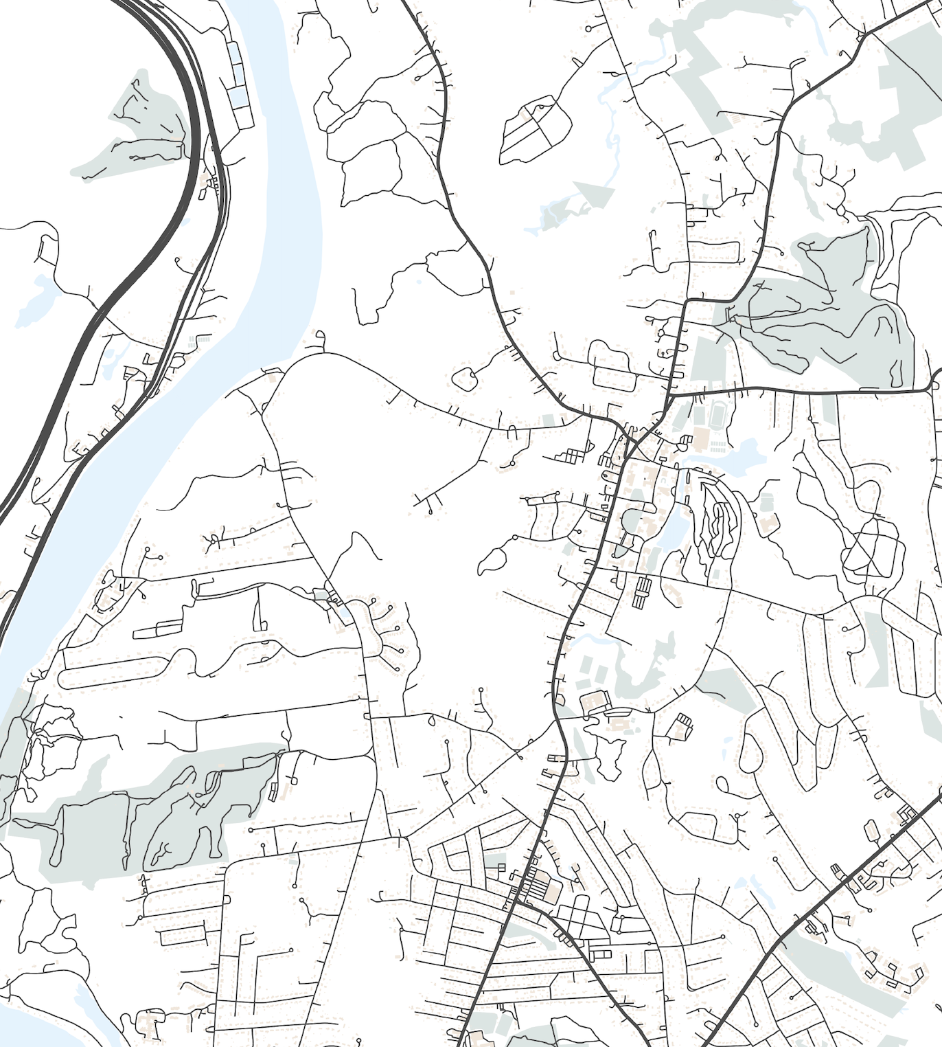 South Hadley Map Print