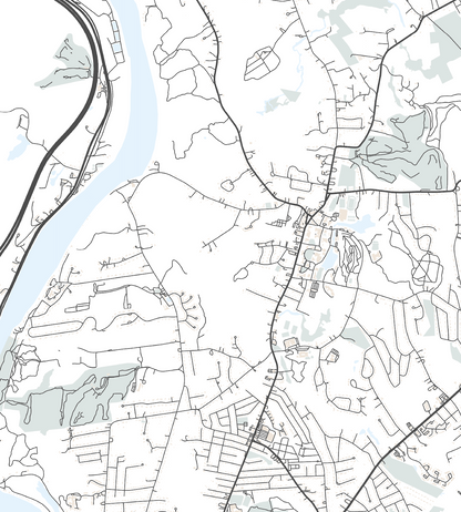 South Hadley Map Print