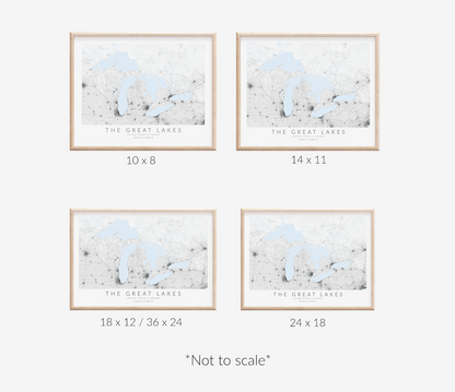 Great Lakes Map Print