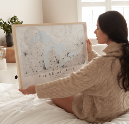 Great Lakes Map Print