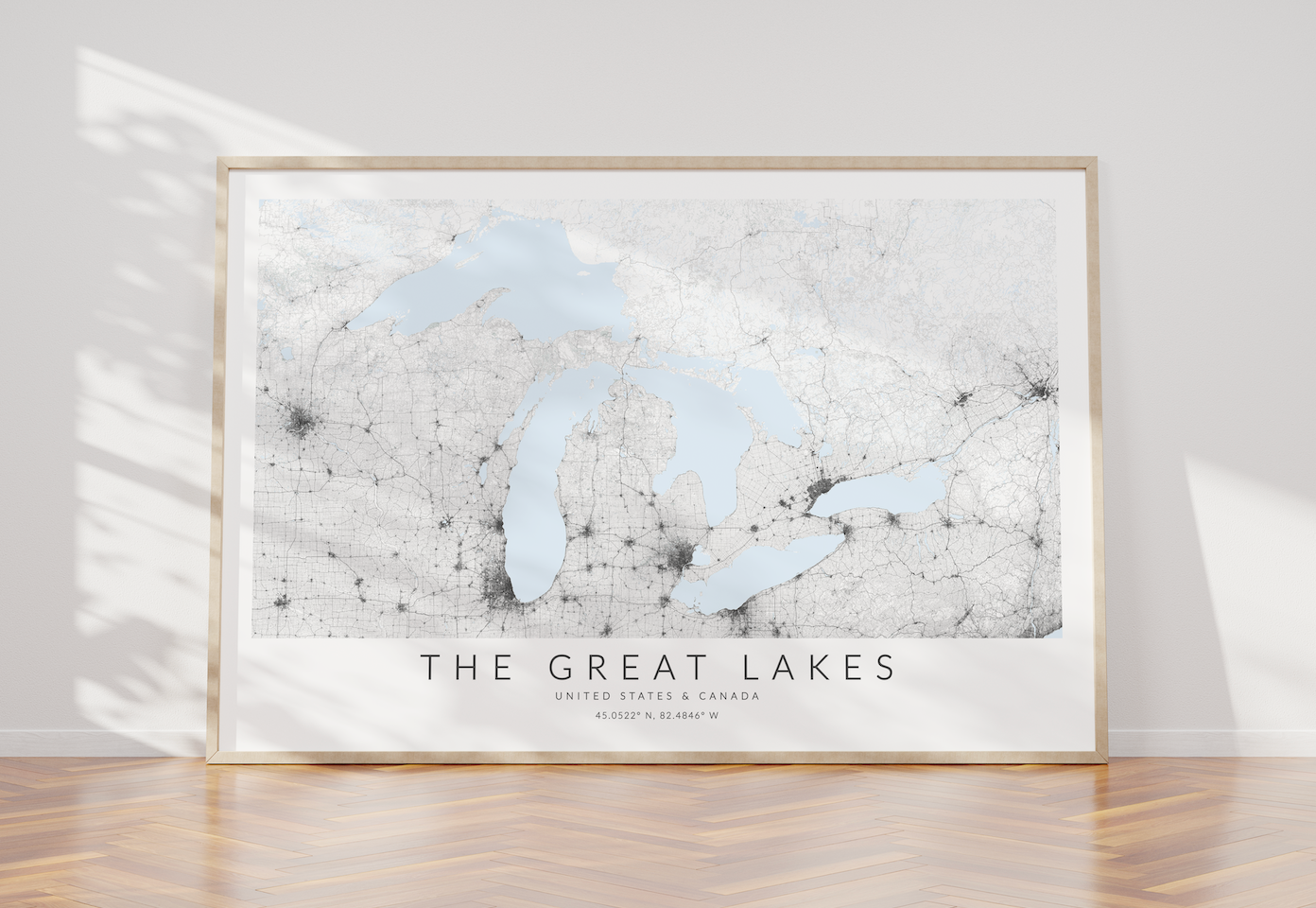 Great Lakes Map Print