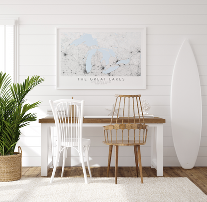 Great Lakes Map Print