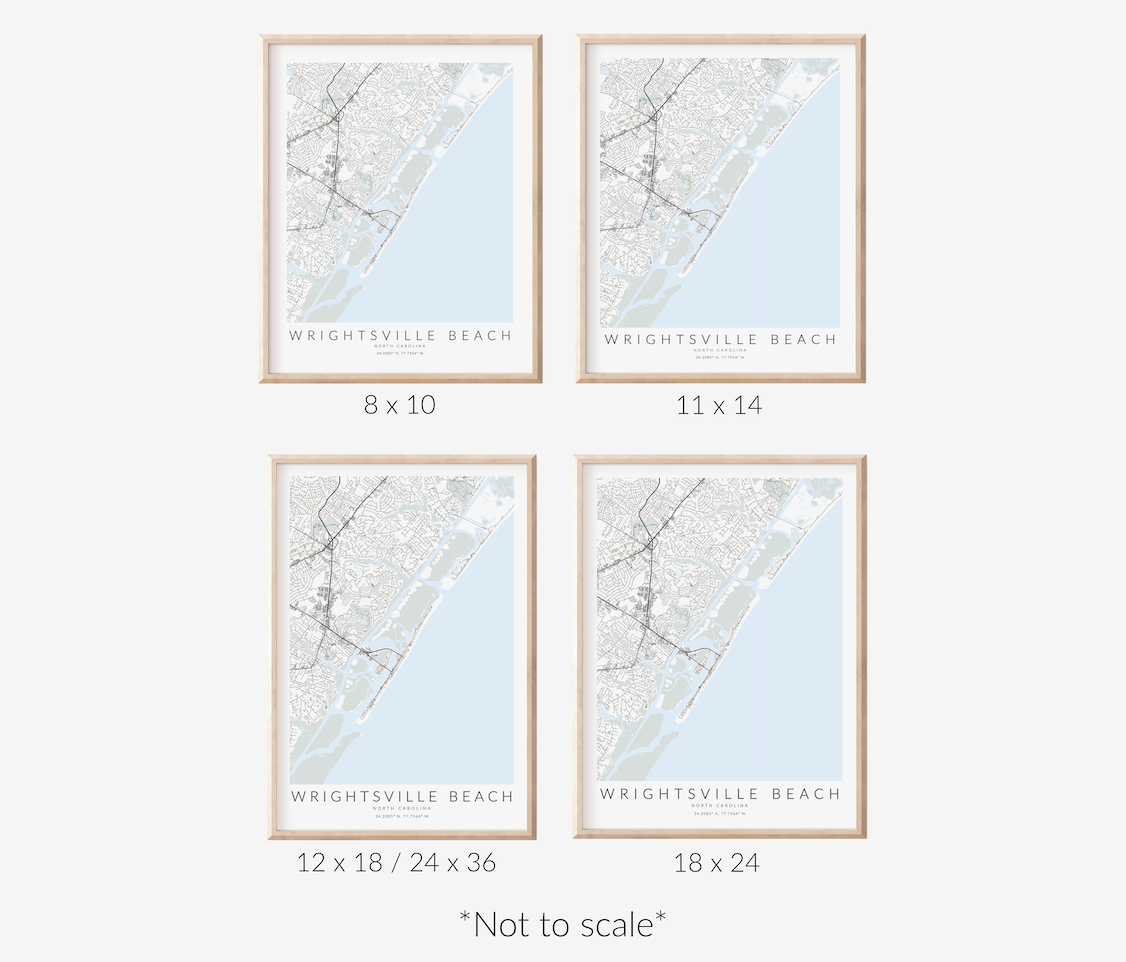 Wrightsville Beach Map Print