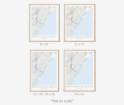 Wrightsville Beach Map Print