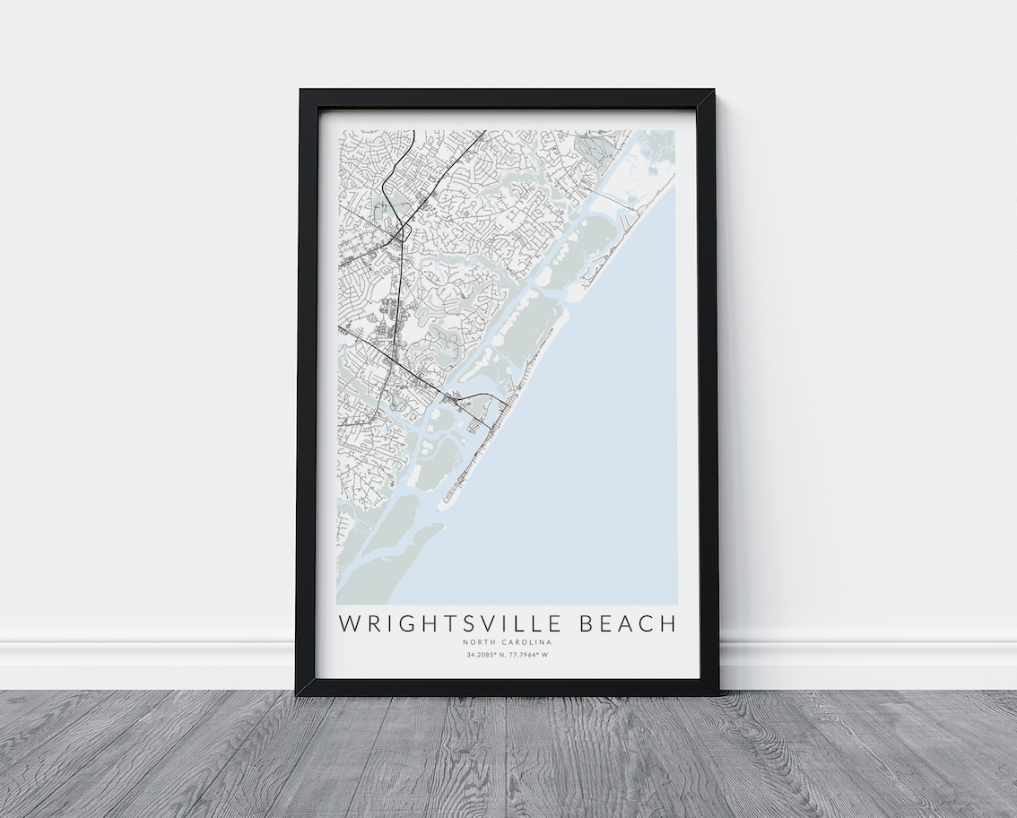 Wrightsville Beach Map Print