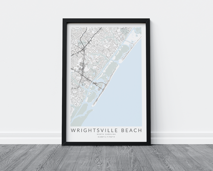 Wrightsville Beach Map Print