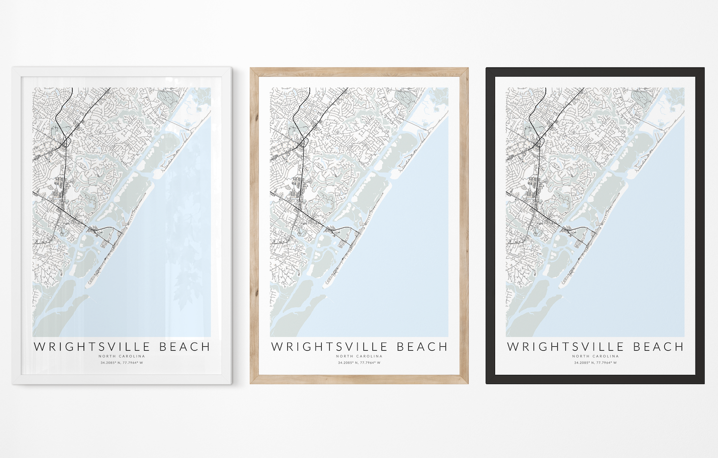 Wrightsville Beach Map Print