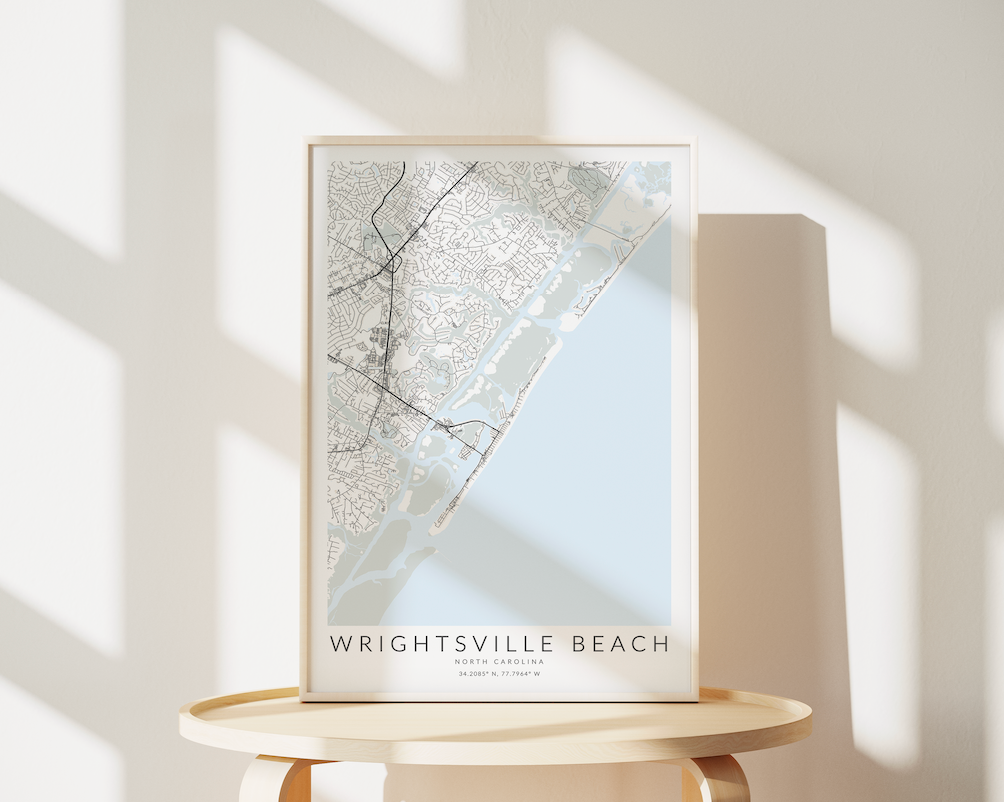 Wrightsville Beach Map Print